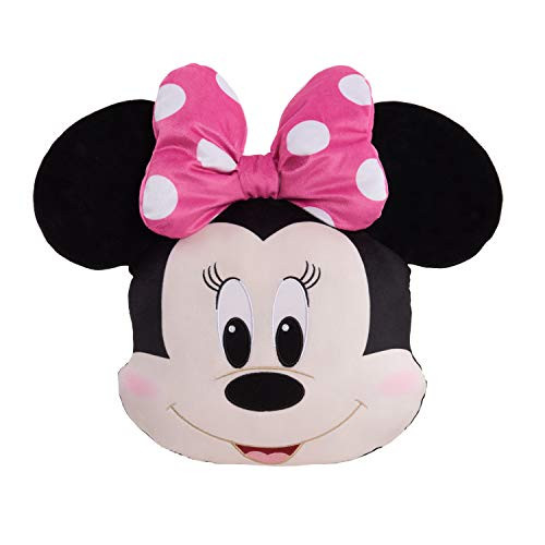 Disney Classics Character Heads Minnie Mouse 13.5-Inch Plush Soft Pillow Buddy Toy for Kids