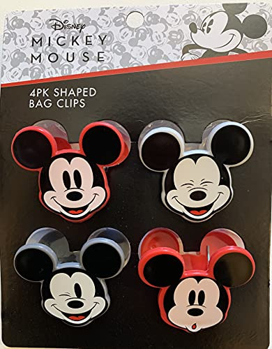 Disney Mickey Mouse 4 pk Shaped Bag Clips