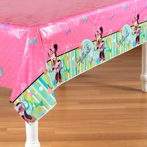 Hallmark Minnie Mouse 'Bow-Tique' Plastic Tablecover -1ct- Hallmark Minnie Mouse 'Bow-Tique' Plastic Tablecover -1ct-