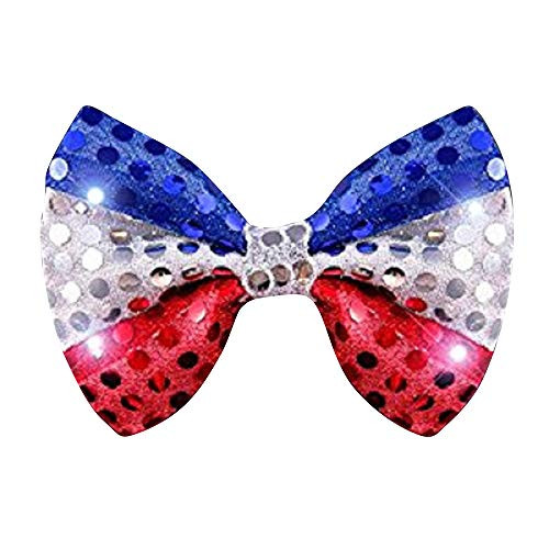 Red White  and  Blue LED Light Up Flashing Bow Tie by Mammoth Sales