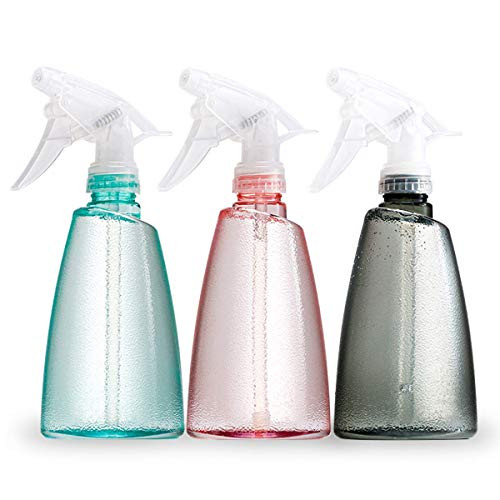 fghuim 3 pack 17oz Empty Plastic Spray Bottles Plastic Squirt Bottle for Cleaning Solutions Hair Essential Oil Plants with Mist and Stream Mode