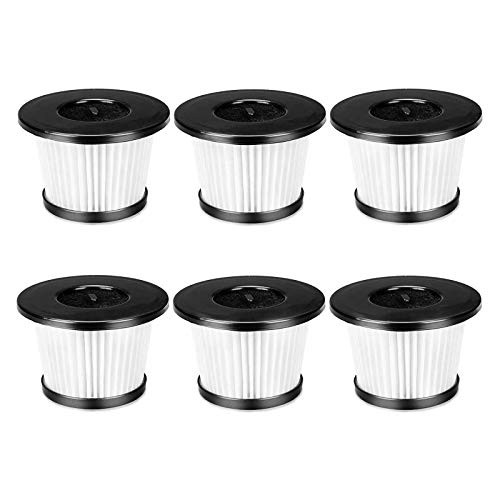 UOUOLONUN 6 Pack HEPA Filter Replacement Vacuum Dust Filters Compatible with MOOSOO K24 Cordless Vacuum