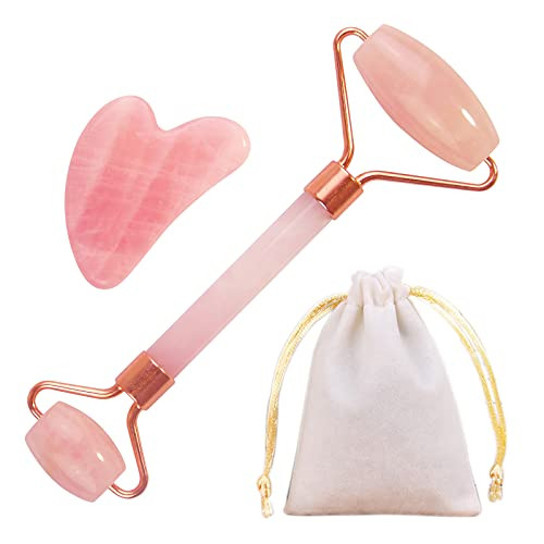 Gua Sha Tools Set Jade Roller Face Roller Rose Quartz Face Roller Heart Gua Sha Massage Tool for Eye Neck Body Skin Care Products Facial Kit Tools Gua Sha Tools Set Jade Roller Face Roller Rose Quartz Face Roller Heart Gua Sha Massage Tool for Eye Neck Body Skin Care Products Facial Kit Tools