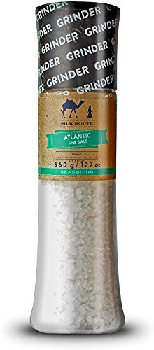 Sea Salt Giant Grinder -360g-12.7oz Easy To Use Salt Mill With Fresh Atlantic Sea Salt A High Grade Replacement To Regular Table Salt