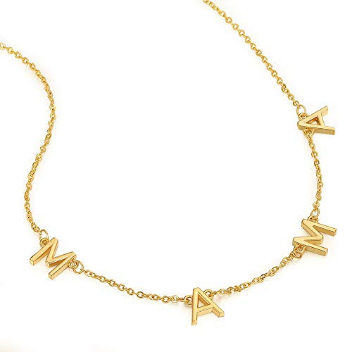 COLORFUL BLING Mama Necklace Gifts 18K Yellow Gold Plated Dainty Mom Initial Necklace Mother's Day Necklace Gift Mama Letter Necklace for Mother Grandma - Gold COLORFUL BLING Mama Necklace Gifts 18K Yellow Gold Plated Dainty Mom Initial Necklace Mother's Day Necklace Gift Mama Letter Necklace for Mother Grandma - Gold