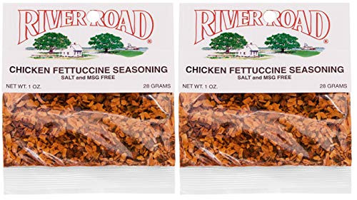 River Road Cajun Creole Chicken Fettuccine Seasoning -Salt-Free No MSG Blend- 1 Ounce Bag -Pack of 2- River Road Cajun Creole Chicken Fettuccine Seasoning -Salt-Free No MSG Blend- 1 Ounce Bag -Pack of 2-