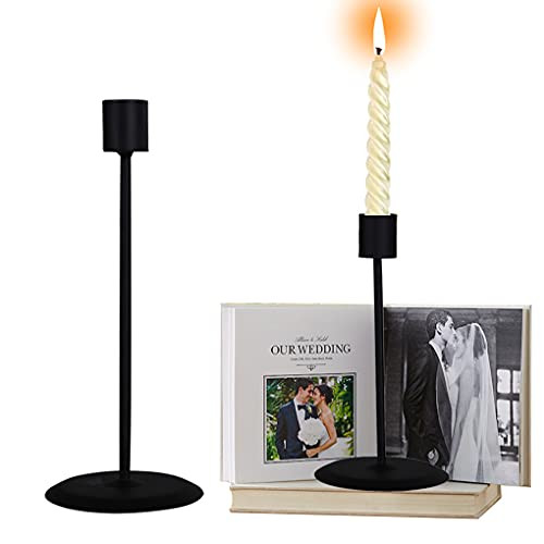 Black Candle Holders Candlesticks Holders Black Black Candlesticks Mantle Candle Holder Black Matte Candle Holder Candlestick Holder Black Taper Candle Holder Set of 2
