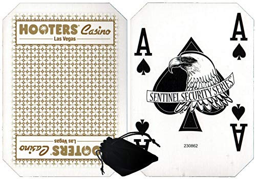 Cyber-Deals Wide Selection of LAS Vegas Downtown-Off-Strip Casino Table-Played Authentic Playing Card Decks with Black Velvet Cloth Pouch Bag -Hooter's -Brown-- Cyber-Deals Wide Selection of LAS Vegas Downtown-Off-Strip Casino Table-Played Authentic Playing Card Decks with Black Velvet Cloth Pouch Bag -Hooter's -Brown--