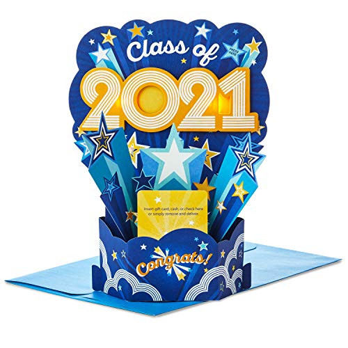 Hallmark Paper Wonder Musical Pop Up Graduation Card and Gift Card Holder -Plays Pomp and Circumstance-