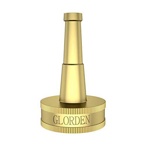glorden Solid Brass Hose Jet Nozzle Sweeper Nozzle Spray Jet Nozzle High Pressure Water Hose Nozzle for Garden Hose
