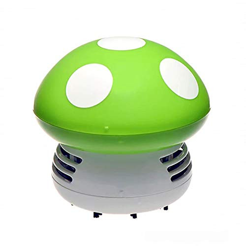 Aliotech Mini Cute Table Dust Vacuum Cleaner Mushroom Shaped Portable Corner Desk Vacuum Cleaner Mini Cute Vacuum Cleaner Dust Sweeper-Green-