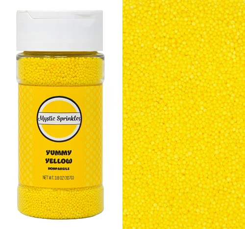 Mystic Sprinkles Nonpareils 3.8oz Bottle -Yummy Yellow-