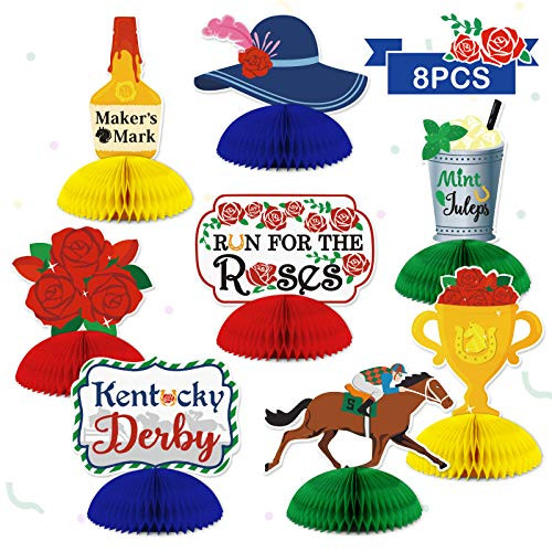 8pcs Kentucky Derby Honeycomb Party Centerpieces Talk Derby to me Table Decoration for Horse Racing Birthday Party Supplies Derby Day Home Decor 8pcs Kentucky Derby Honeycomb Party Centerpieces Talk Derby to me Table Decoration for Horse Racing Birthday Party Supplies Derby Day Home Decor