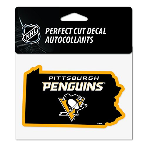 Wincraft Pittsburgh Penguins 4"x5" Perfect Cut State Decal Wincraft Pittsburgh Penguins 4"x5" Perfect Cut State Decal