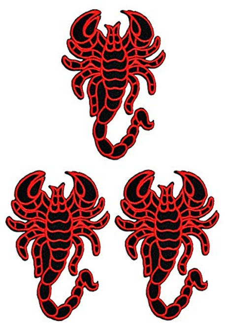 Umama Patch Set of 3 Red Scorpion Embroidered Patch Scorpion Scorpio Zodiac Cartoon Kids Sew Iron On Patches Clothes Dress Plant Hat Jeans Sewing Applique DIY Accessory Umama Patch Set of 3 Red Scorpion Embroidered Patch Scorpion Scorpio Zodiac Cartoon Kids Sew Iron On Patches Clothes Dress Plant Hat Jeans Sewing Applique DIY Accessory