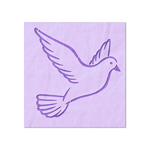 Stencil Stop Dove Stencil - Reusable for DIY Projects Painting Drawing Crafts - 14 Mil Mylar Plastic -1.92 x 2 inches-