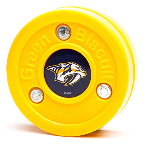 Green Biscuit Nashville Predators NHL Puck