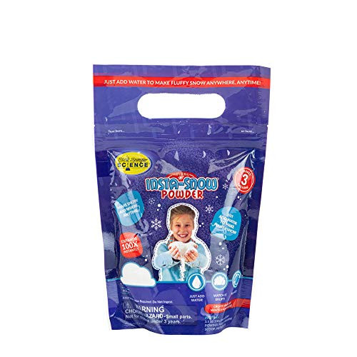 Steve Spangler Science Insta-Snow Powder 3.5 oz  Fun Science Kits for Kids Simple and Safe Makes Realistic Fluffy Snow in Seconds Top Sensory Toys  and  STEM Activities for Classrooms and Home