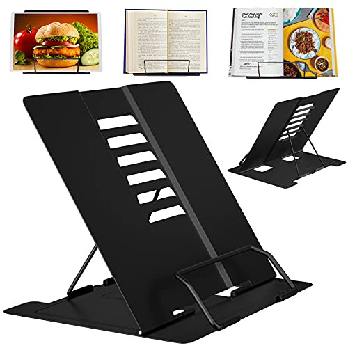 Book Stand SONNLYH Metal Reading Rest Book Holder Adjustable Cookbook Documents Holder Portable Sturdy Desk Bookstands for Recipes Textbooks Tablet Music Books Black Book Stand SONNLYH Metal Reading Rest Book Holder Adjustable Cookbook Documents Holder Portable Sturdy Desk Bookstands for Recipes Textbooks Tablet Music Books Black