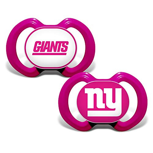 Baby Fanatic NFL Legacy Infant Pacifiers New York Giants Pink 2 Pack Baby Fanatic NFL Legacy Infant Pacifiers New York Giants Pink 2 Pack