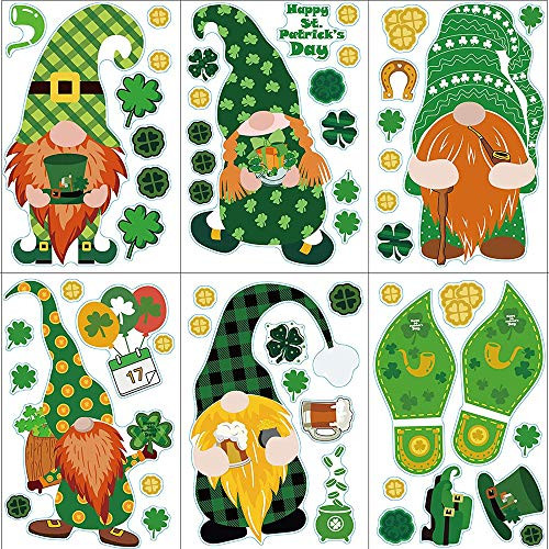 9 Sheets 122PCS St Patrick's Day Window Clings Decals Decorations Lucky Shamrock Clover Window Stickers for St Patrick's Day Decorations Glass Windows Party Irish Party Ornaments Supplies -83Pcs- 9 Sheets 122PCS St Patrick's Day Window Clings Decals Decorations Lucky Shamrock Clover Window Stickers for St Patrick's Day Decorations Glass Windows Party Irish Party Ornaments Supplies -83Pcs-