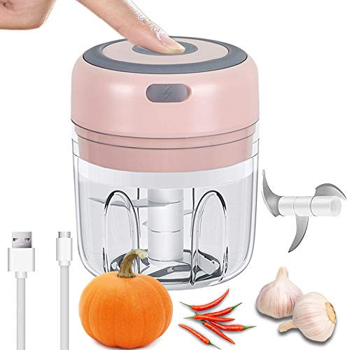 Electric Garlic Chopper Rechargeable Wireless Mini Garlic Chopper Garlic Mincer Chopper Mini Food Chopper for Chop Onion Ginger Vegetable Pepper Spice Meat Baby Food-Pink Electric Garlic Chopper Rechargeable Wireless Mini Garlic Chopper Garlic Mincer Chopper Mini Food Chopper for Chop Onion Ginger Vegetable Pepper Spice Meat Baby Food-Pink