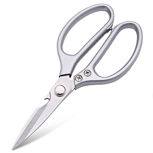 kitchen shears poultry shears kitchen scissors heavy duty BBQ scissors barbecue shears stainless steel aluminum alloy handles can cut all kinds of food. Can be used to open beer bottles