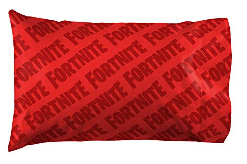 Fortnite Tonal Logo Red Variant 1 Single Pillowcase - Double-Sided Kids Super Soft Bedding -Official Fortnite Product- Fortnite Tonal Logo Red Variant 1 Single Pillowcase - Double-Sided Kids Super Soft Bedding -Official Fortnite Product-