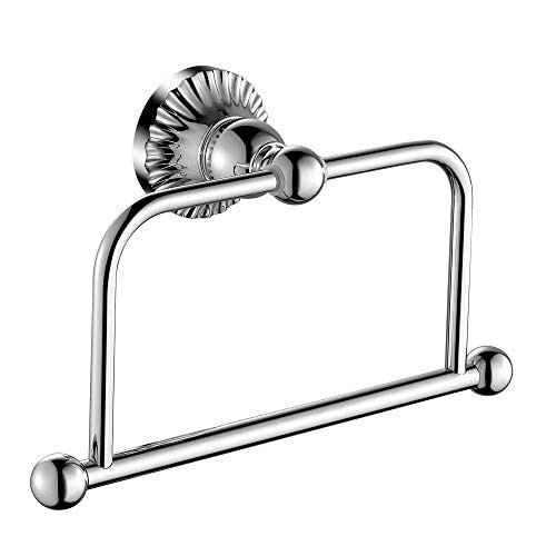 R FLORY Chrome-Nickel Toilet Holder Brass Tissue Bar Bathroom Accessories Wall Mount Kitchen Bathing Towel Hanger -Chrome-