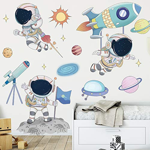 Astronaut Wall Stickers Decals Planet Outer Space Mural Decals DIY Home Decor for Kid's Living Room Astronaut Wall Stickers Decals Planet Outer Space Mural Decals DIY Home Decor for Kid's Living Room