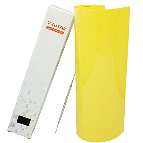 Heat Transfer Vinyl HTV Rolls - 12" x 8ft Iron on Vinyl for All Cutter Machine HTV Vinyl for Shirts - Easy to Cut and Weed for Heat Vinyl Design -Yellow 12x8ft- Heat Transfer Vinyl HTV Rolls - 12" x 8ft Iron on Vinyl for All Cutter Machine HTV Vinyl for Shirts - Easy to Cut and Weed for Heat Vinyl Design -Yellow 12x8ft-