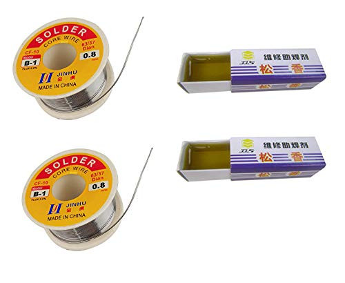 Liyafy 0.8mm 100g Tin Lead Rosin Core Solder Wire for Electrical Soldering and DIY 2Pcs