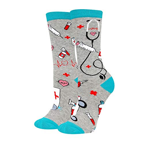 HAPPYPOP Women Medical Socks Novelty Future Doctor Nurse Doctor Gift for Nursing RN CNA Graduation Student HAPPYPOP Women Medical Socks Novelty Future Doctor Nurse Doctor Gift for Nursing RN CNA Graduation Student