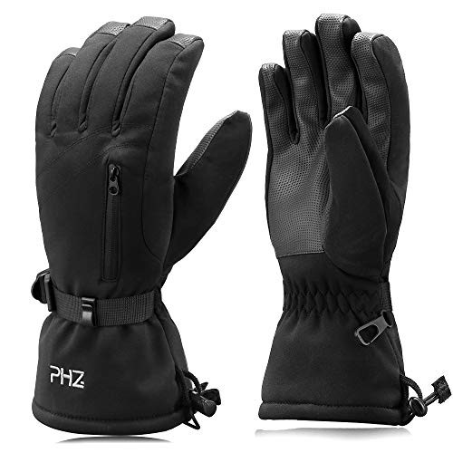 PHZ. Ski Gloves Waterproof Breathable Touch Screen Snowboard Gloves 3M Thinsulate Warm Winter Snow Gloves for Men  and  Women PHZ. Ski Gloves Waterproof Breathable Touch Screen Snowboard Gloves 3M Thinsulate Warm Winter Snow Gloves for Men  and  Women