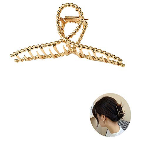 Large Metal Hair Claw Clips Hair Catch Barrette Jaw Clamp for Women Half Bun Hairpins for Thick Hair-Set2-