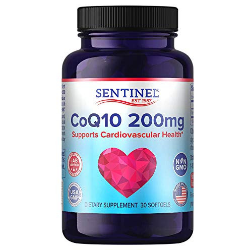 Sentinel COQ10 200mg Supports Heart Health* Fat-Soluble antioxidant* 30 Softgels Sentinel COQ10 200mg Supports Heart Health* Fat-Soluble antioxidant* 30 Softgels