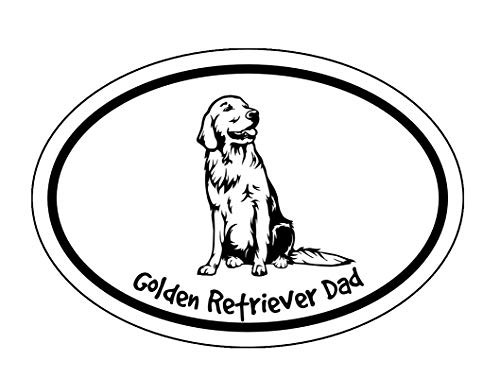 WickedGoodz Oval Golden Retriever Dad Decal - Dog Bumper Sticker - Laptops Tumblers Windows Cars Trucks Walls WickedGoodz Oval Golden Retriever Dad Decal - Dog Bumper Sticker - Laptops Tumblers Windows Cars Trucks Walls