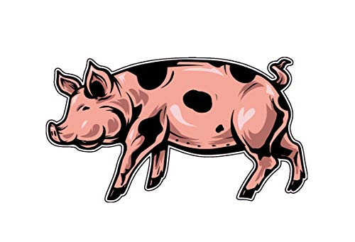 WickedGoodz Pig Vinyl Decal - Farm Hog Bumper Sticker - for Laptops Tumblers Windows Cars Trucks Walls WickedGoodz Pig Vinyl Decal - Farm Hog Bumper Sticker - for Laptops Tumblers Windows Cars Trucks Walls