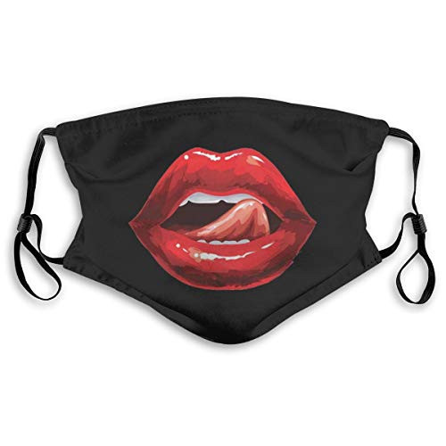 Doomfist Red Sexy Lips Reusable Dust Washable Filter and Reusable Mouth Windproof Warm Cotton Face