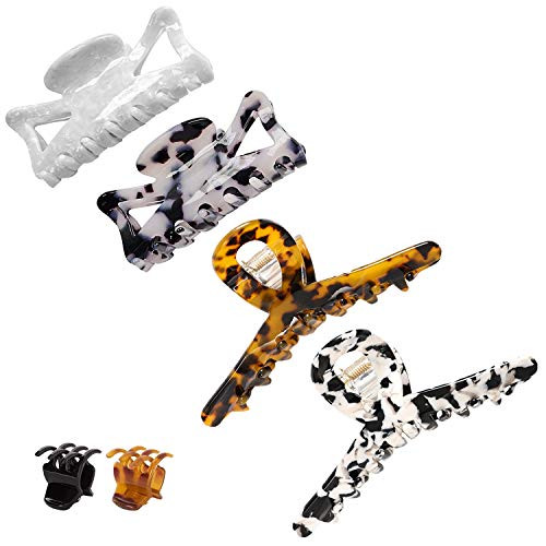 Large Claw Hair Clips 4.3'' and 3.6'' Tortoise Butterfly Hair Clips for Women Girls Thick Hair French Design Banana Clips Hair Celluloid Leopard Print Big Hair Barrettes for Thin Hair Styling Accessories Large Claw Hair Clips 4.3'' and 3.6'' Tortoise Butterfly Hair Clips for Women Girls Thick Hair French Design Banana Clips Hair Celluloid Leopard Print Big Hair Barrettes for Thin Hair Styling Accessories