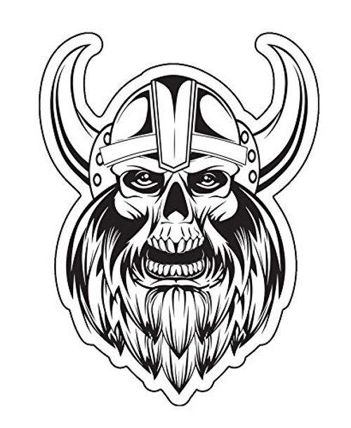 WickedGoodz Viking Horned Helmet Warrior Decal - Norse Bumper Sticker - for Laptops Tumblers Windows Cars Trucks Walls WickedGoodz Viking Horned Helmet Warrior Decal - Norse Bumper Sticker - for Laptops Tumblers Windows Cars Trucks Walls