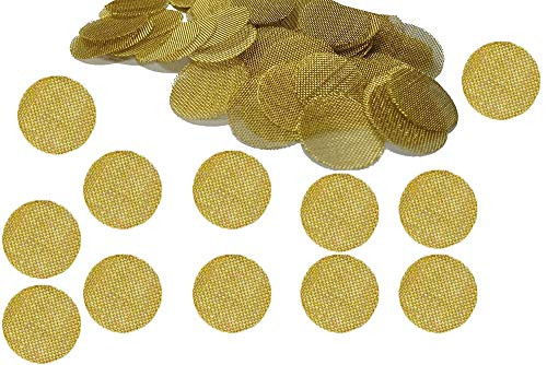 100 Pcs Brass Pipe Screens - 3-4" -0.75"- Pipe Screen Filters Pipe Bowl Screens