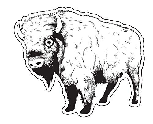 WickedGoodz Bison Vinyl Decal - Animal Bumper Sticker - for Laptops Tumblers Windows Cars Trucks Walls WickedGoodz Bison Vinyl Decal - Animal Bumper Sticker - for Laptops Tumblers Windows Cars Trucks Walls
