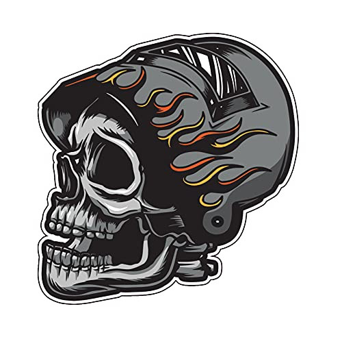 WickedGoodz Welder Skull Vinyl Decal - Flames Bumper Sticker - for Laptops Tumblers Windows Cars Trucks Walls WickedGoodz Welder Skull Vinyl Decal - Flames Bumper Sticker - for Laptops Tumblers Windows Cars Trucks Walls