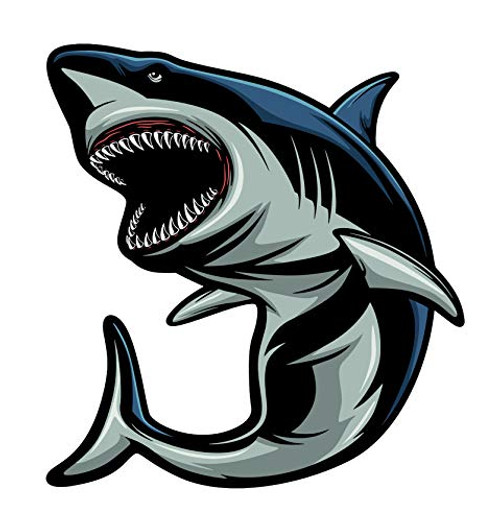 WickedGoodz Die Cut Shark Decal - Shark Bumper Sticker - for Laptops Tumblers Windows Cars Trucks Walls WickedGoodz Die Cut Shark Decal - Shark Bumper Sticker - for Laptops Tumblers Windows Cars Trucks Walls