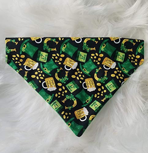 St Patrick's Day Mugs Clover Over the Collar Dog Bandana Extra Small