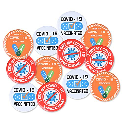 12Pcs Vaccine Button Pins I Got My Covid-19 Vaccine Vaccinated Against Buttons Covid 19 Recipient Notification CDC Encouraged Public Health and Clinical Pinback Button Badges 12Pcs Vaccine Button Pins I Got My Covid-19 Vaccine Vaccinated Against Buttons Covid 19 Recipient Notification CDC Encouraged Public Health and Clinical Pinback Button Badges