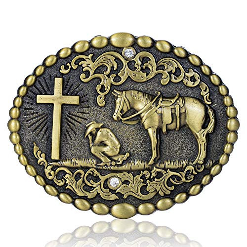 XINQIDA Western Cowboy Large Belt Buckles Men Horse Vintage Novelty Belt Buckle