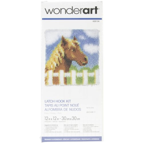 Wonderart Pony Latch Hook Kit 12" X 12"