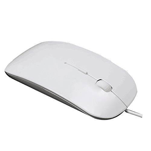 Computer Mouse Universal 800-1000-1200-1600DPI 4 Buttons Wired Gaming Mouse PC-Computer Accessory - White
